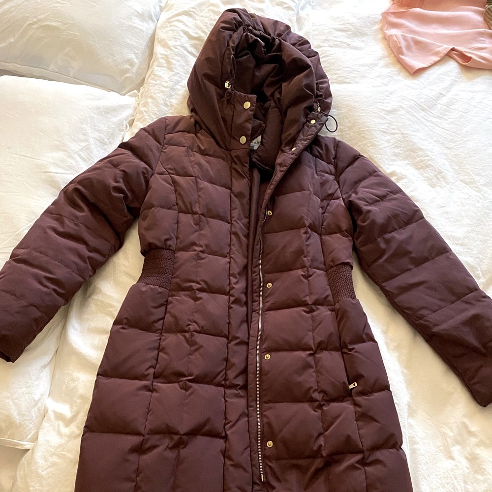 Cole Haan Purple Mid-Length Winter Puffer Jacket (size S/P)